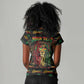 Personalized Guyana One Love Reggae Lion Women V-Neck T-Shirt Caribbean Reggae Spirit