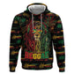 Personalized Guyana One Love Reggae Lion Zip Hoodie Caribbean Reggae Spirit