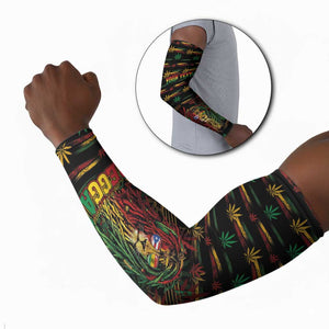 Personalized Puerto Rico One Love Reggae Lion Arm Sleeves Caribbean Reggae Spirit