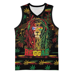 Personalized Puerto Rico One Love Reggae Lion Basketball Jersey Caribbean Reggae Spirit