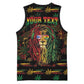 Personalized Puerto Rico One Love Reggae Lion Basketball Jersey Caribbean Reggae Spirit