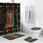 Puerto Rico One Love Reggae Lion Bathroom Set Caribbean Reggae Spirit