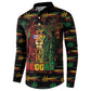 Personalized Puerto Rico One Love Reggae Lion Button Sweatshirt Caribbean Reggae Spirit