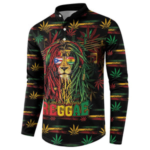 Personalized Puerto Rico One Love Reggae Lion Button Sweatshirt Caribbean Reggae Spirit