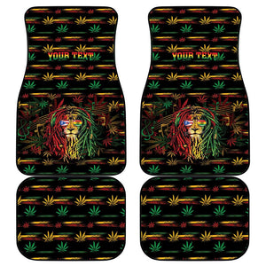 Personalized Puerto Rico One Love Reggae Lion Car Mats Caribbean Reggae Spirit