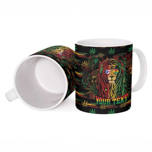 Personalized Puerto Rico One Love Reggae Lion Ceramic Mug Caribbean Reggae Spirit