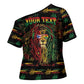 Personalized Puerto Rico One Love Reggae Lion Cross Shoulder Shirt Caribbean Reggae Spirit