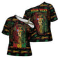 Personalized Puerto Rico One Love Reggae Lion Cross Shoulder Shirt Caribbean Reggae Spirit