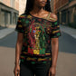 Personalized Puerto Rico One Love Reggae Lion Cross Shoulder Shirt Caribbean Reggae Spirit