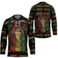 Personalized Puerto Rico One Love Reggae Lion Hockey Jersey Caribbean Reggae Spirit