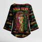 Personalized Puerto Rico One Love Reggae Lion Kimono Sleeve Blouse Caribbean Reggae Spirit