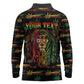 Personalized Puerto Rico One Love Reggae Lion Long Sleeve Polo Shirt Caribbean Reggae Spirit