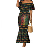Personalized Puerto Rico One Love Reggae Lion Mermaid Dress Caribbean Reggae Spirit