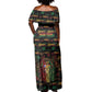Personalized Puerto Rico One Love Reggae Lion Off Shoulder Maxi Dress Caribbean Reggae Spirit