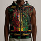 Personalized Puerto Rico One Love Reggae Lion Sleeveless Zip Hoodie Caribbean Reggae Spirit