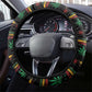 Puerto Rico One Love Reggae Lion Steering Wheel Cover Caribbean Reggae Spirit