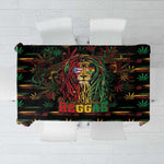 Puerto Rico One Love Reggae Lion Tablecloth Caribbean Reggae Spirit