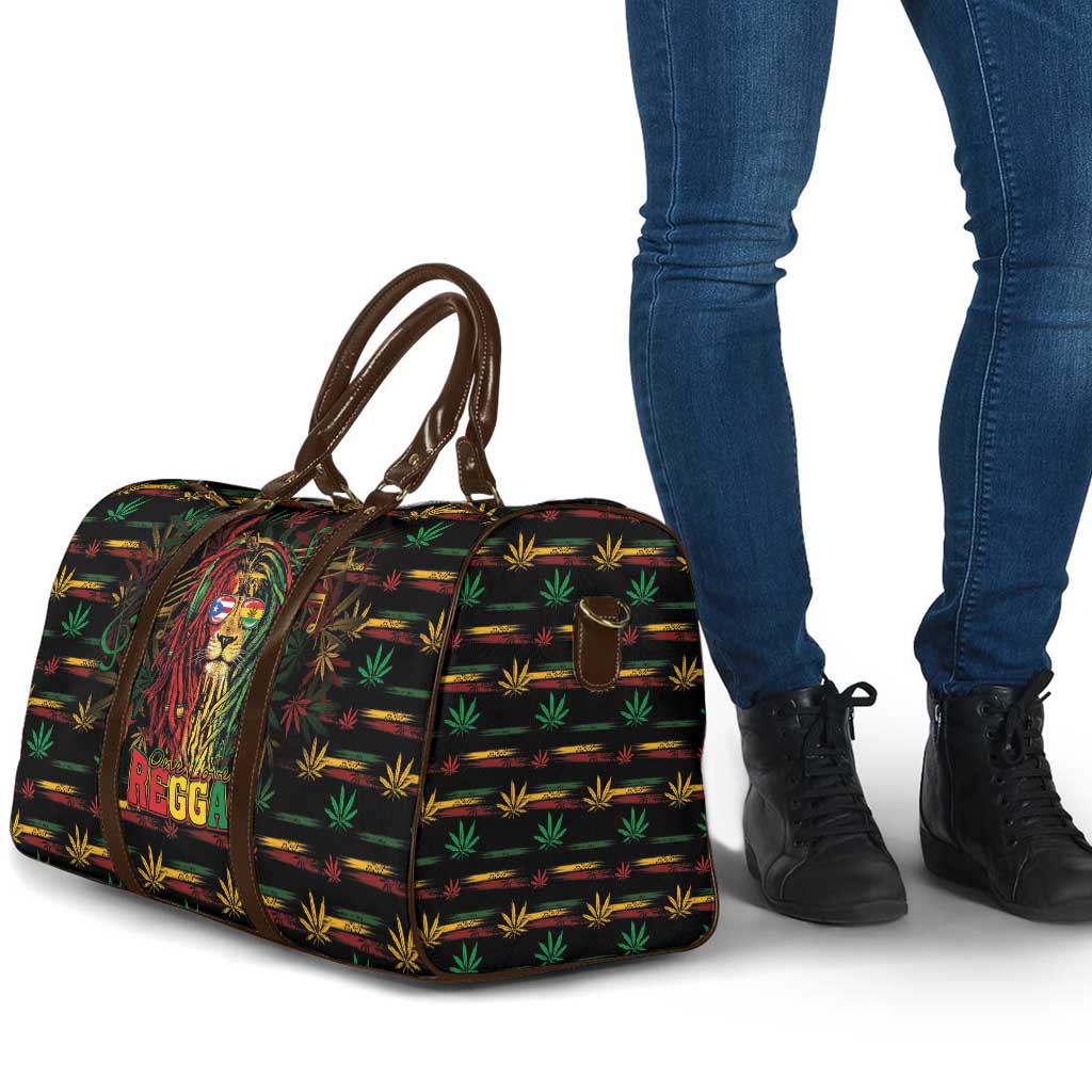Puerto Rico One Love Reggae Lion Travel Bag Caribbean Reggae Spirit