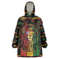 Personalized Puerto Rico One Love Reggae Lion Wearable Blanket Hoodie Caribbean Reggae Spirit