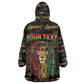 Personalized Puerto Rico One Love Reggae Lion Wearable Blanket Hoodie Caribbean Reggae Spirit
