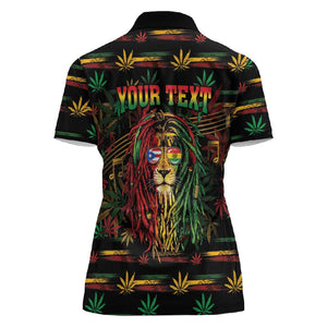 Personalized Puerto Rico One Love Reggae Lion Women Polo Shirt Caribbean Reggae Spirit