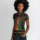 Personalized Puerto Rico One Love Reggae Lion Women Polo Shirt Caribbean Reggae Spirit