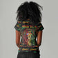 Personalized Puerto Rico One Love Reggae Lion Women V-Neck T-Shirt Caribbean Reggae Spirit