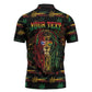 Personalized Puerto Rico One Love Reggae Lion Zipper Polo Shirt Caribbean Reggae Spirit