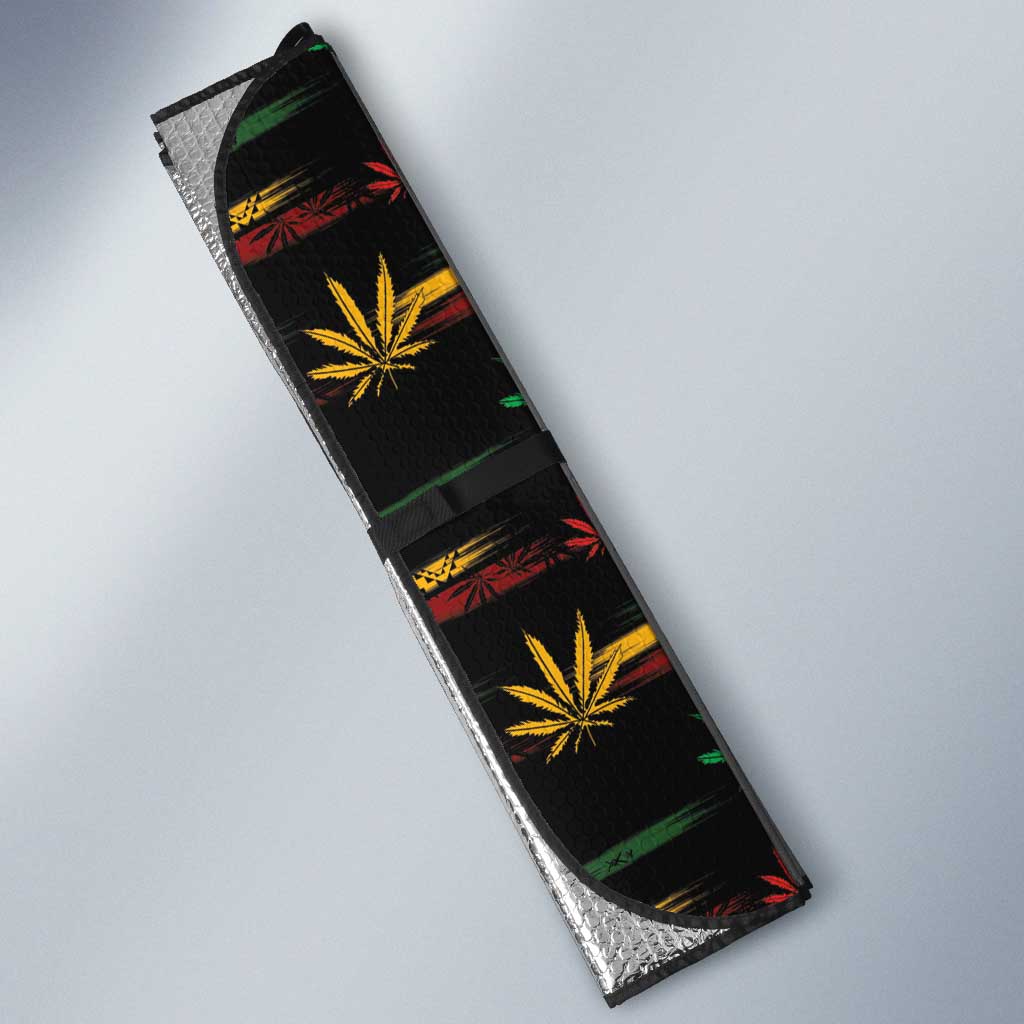Trinidad and Tobago One Love Reggae Lion Auto Sun Shade Caribbean Reggae Spirit
