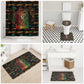 Trinidad and Tobago One Love Reggae Lion Bathroom Set Caribbean Reggae Spirit