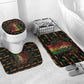 Trinidad and Tobago One Love Reggae Lion Bathroom Set Caribbean Reggae Spirit