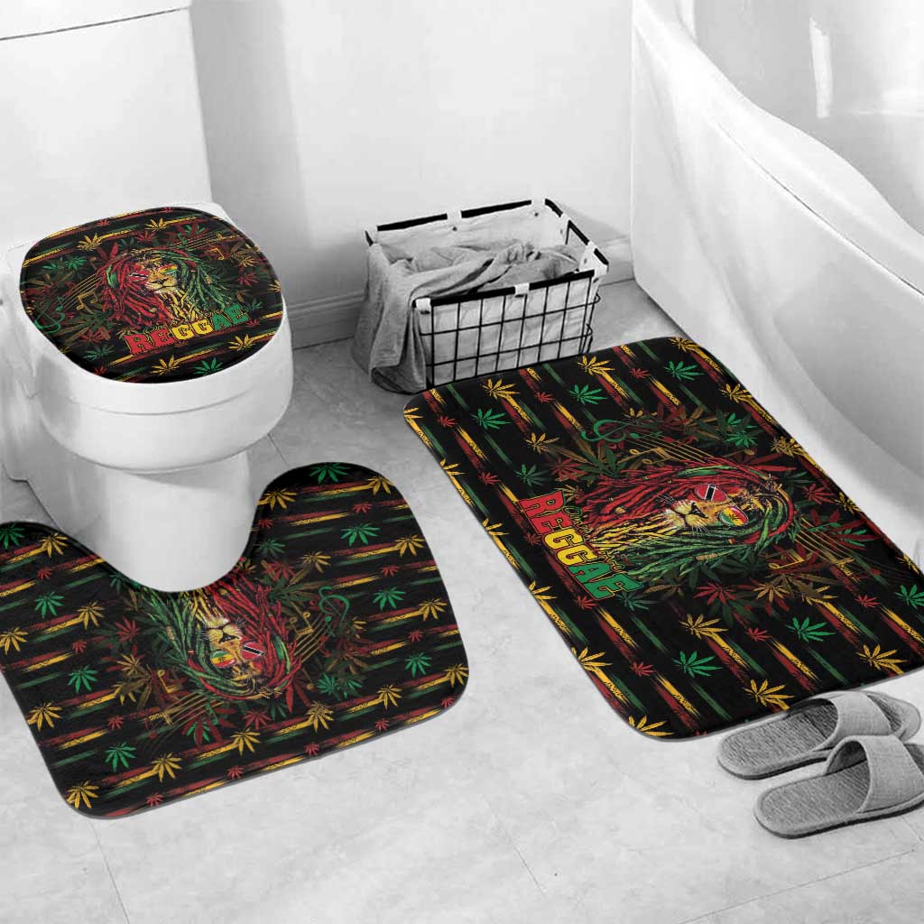 Trinidad and Tobago One Love Reggae Lion Bathroom Set Caribbean Reggae Spirit