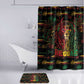 Trinidad and Tobago One Love Reggae Lion Bathroom Set Caribbean Reggae Spirit