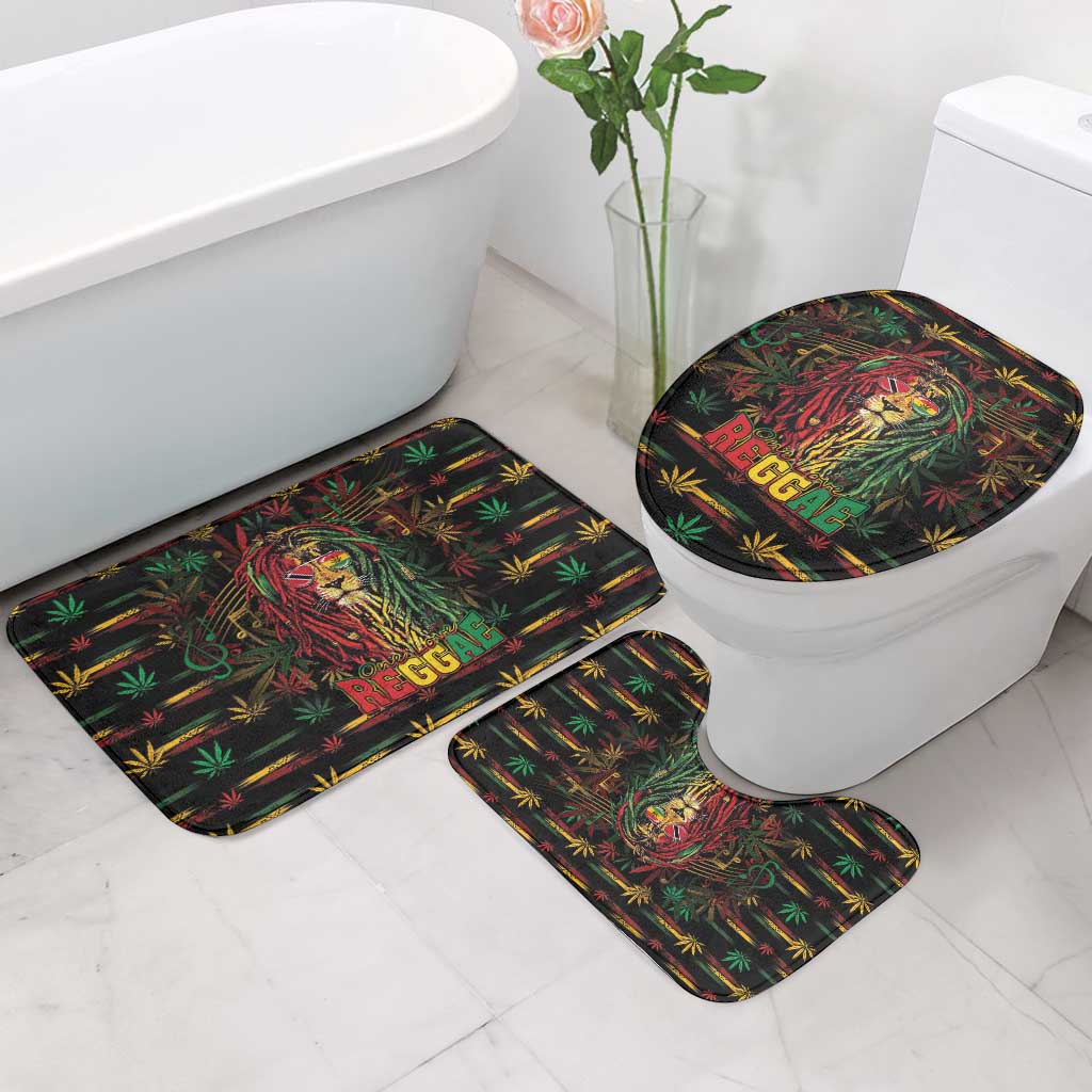 Trinidad and Tobago One Love Reggae Lion Bathroom Set Caribbean Reggae Spirit