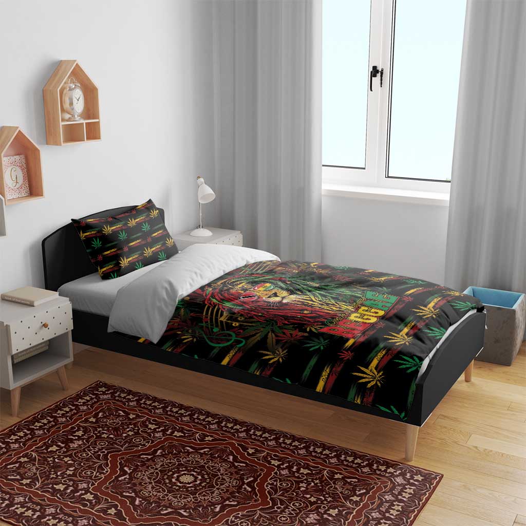 Trinidad and Tobago One Love Reggae Lion Bedding Set Caribbean Reggae Spirit