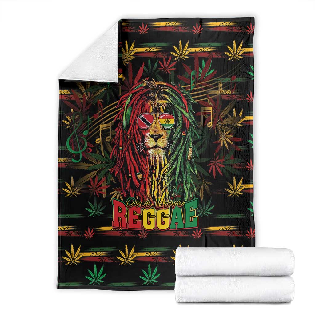 Trinidad and Tobago One Love Reggae Lion Blanket Caribbean Reggae Spirit
