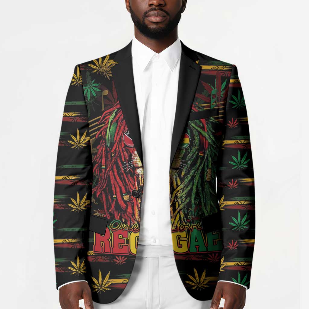 Personalized Trinidad and Tobago One Love Reggae Lion Blazer Caribbean Reggae Spirit