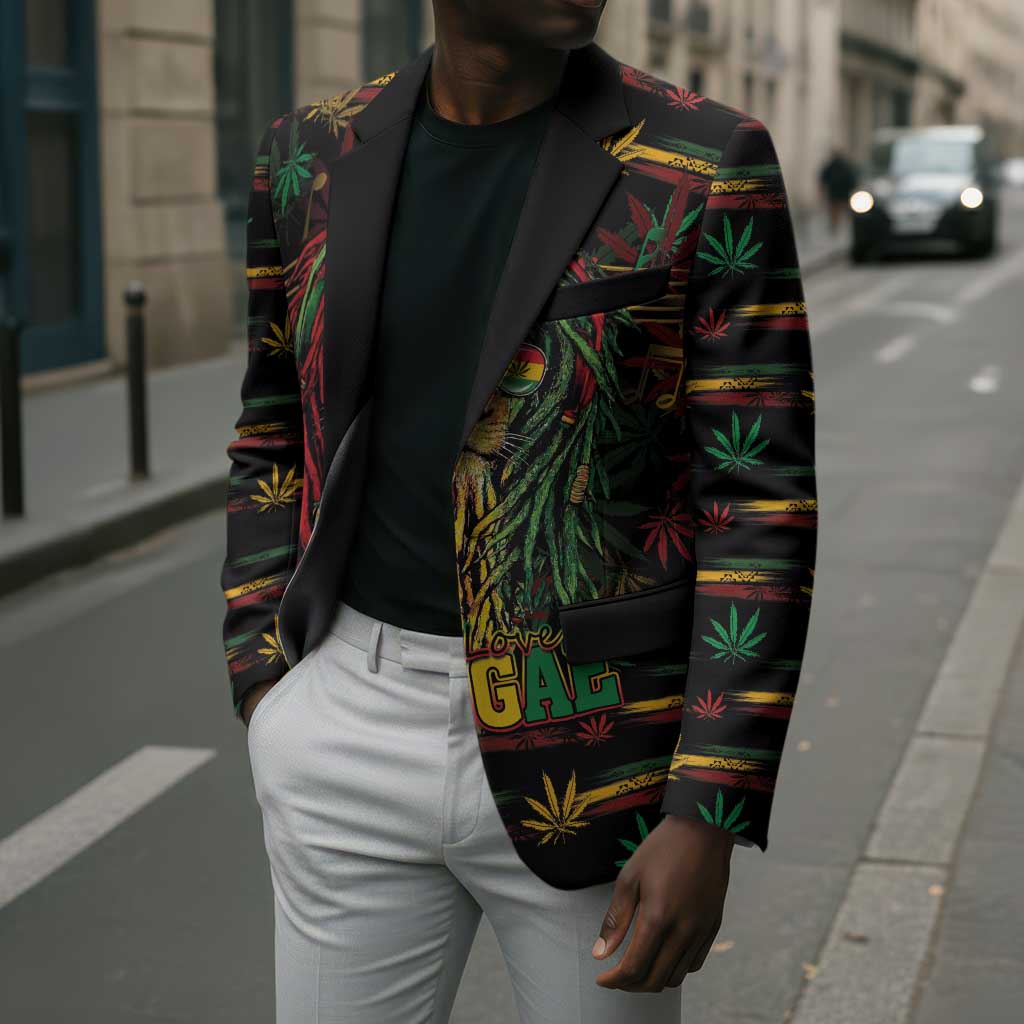 Personalized Trinidad and Tobago One Love Reggae Lion Blazer Caribbean Reggae Spirit