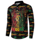 Personalized Trinidad and Tobago One Love Reggae Lion Button Sweatshirt Caribbean Reggae Spirit