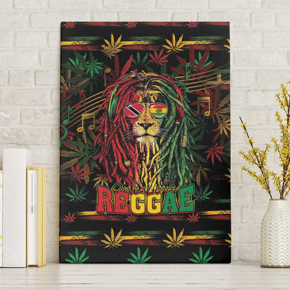 Trinidad and Tobago One Love Reggae Lion Canvas Wall Art Caribbean Reggae Spirit