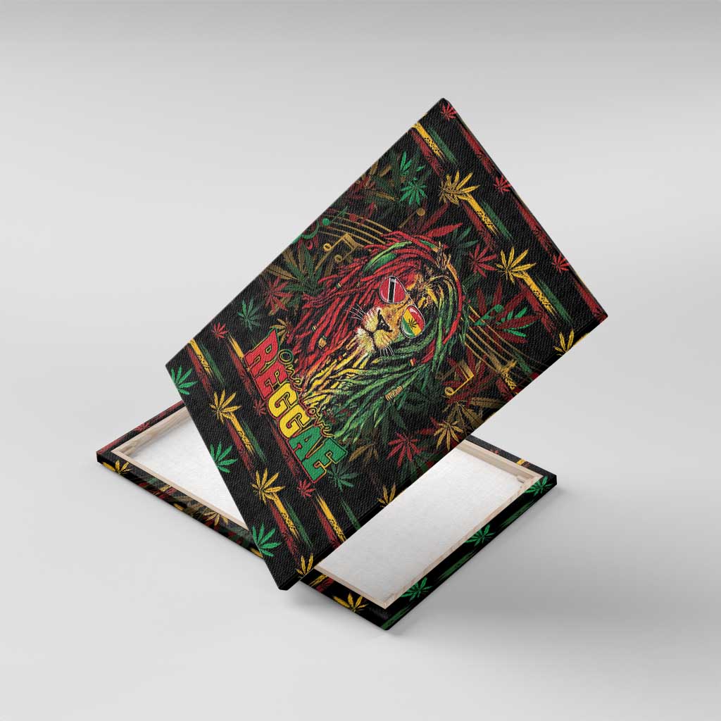 Trinidad and Tobago One Love Reggae Lion Canvas Wall Art Caribbean Reggae Spirit