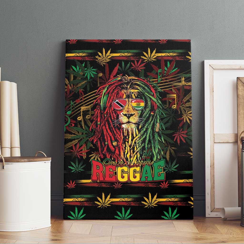 Trinidad and Tobago One Love Reggae Lion Canvas Wall Art Caribbean Reggae Spirit