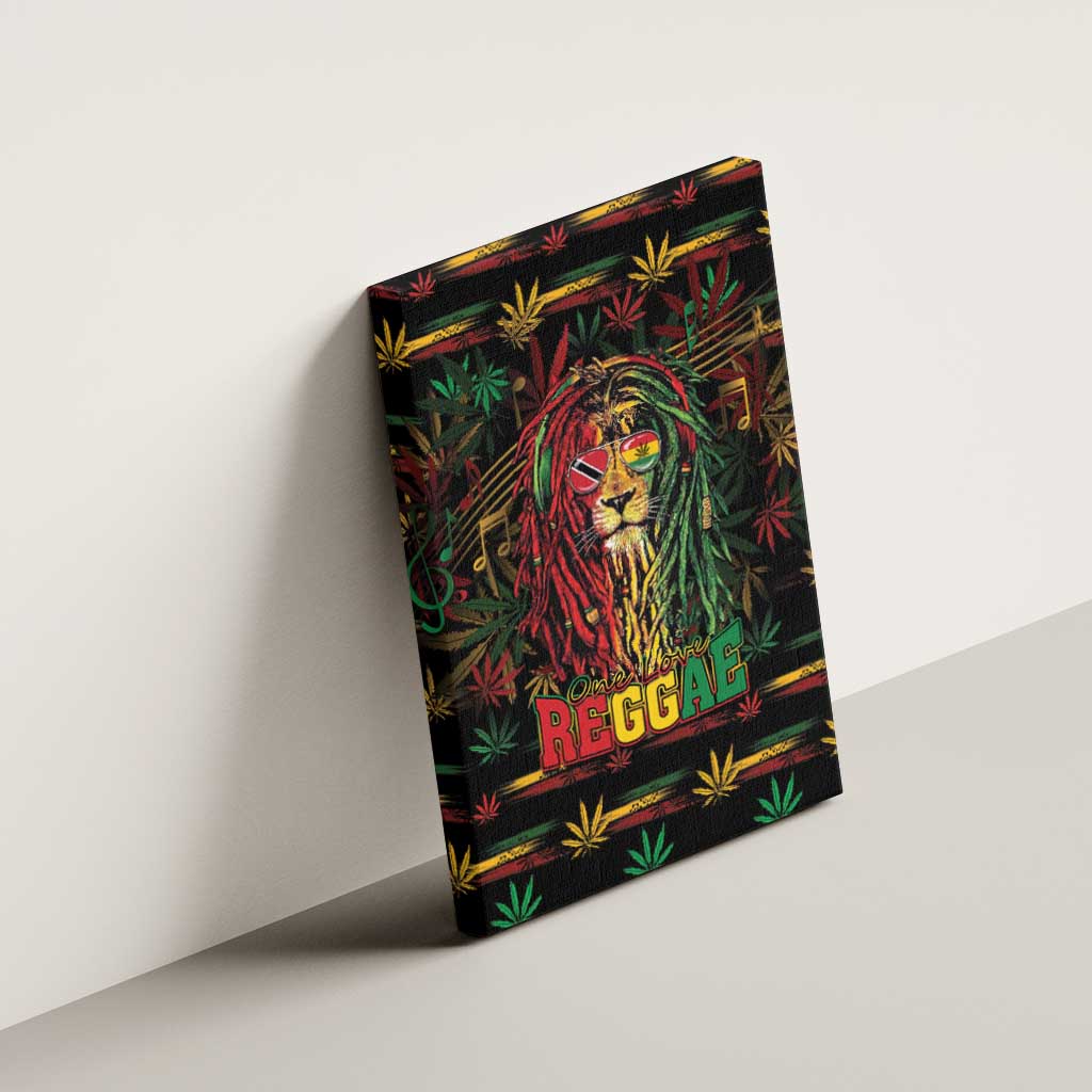 Trinidad and Tobago One Love Reggae Lion Canvas Wall Art Caribbean Reggae Spirit