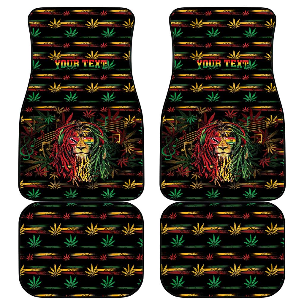 Personalized Trinidad and Tobago One Love Reggae Lion Car Mats Caribbean Reggae Spirit