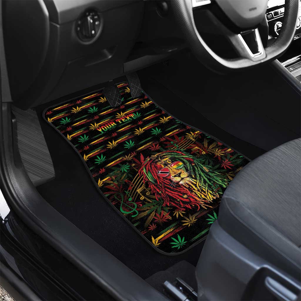 Personalized Trinidad and Tobago One Love Reggae Lion Car Mats Caribbean Reggae Spirit