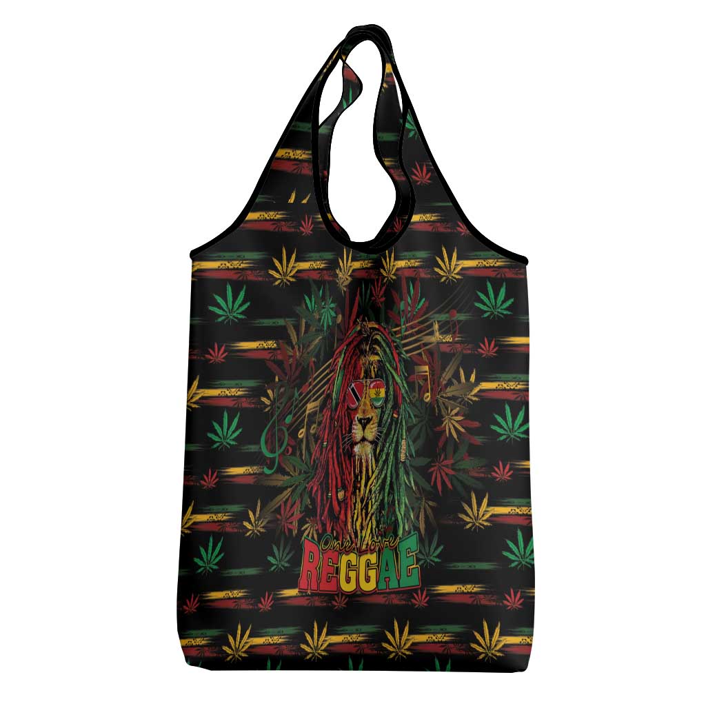 Trinidad and Tobago One Love Reggae Lion Grocery Bag Caribbean Reggae Spirit