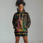 Personalized Trinidad and Tobago One Love Reggae Lion Hoodie Dress Caribbean Reggae Spirit