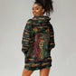 Personalized Trinidad and Tobago One Love Reggae Lion Hoodie Dress Caribbean Reggae Spirit