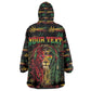 Personalized Trinidad and Tobago One Love Reggae Lion Kid Wearable Blanket Hoodie Caribbean Reggae Spirit