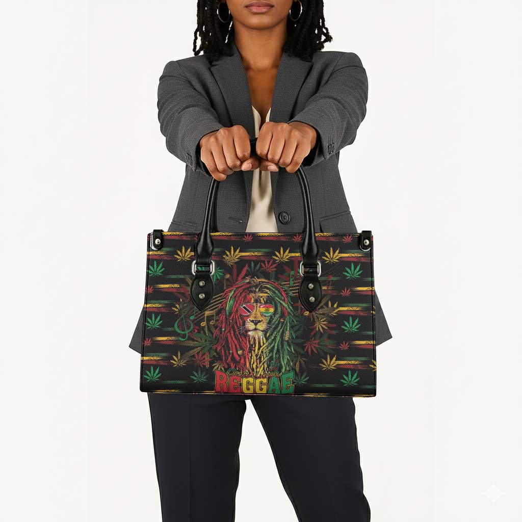 Trinidad and Tobago One Love Reggae Lion Leather Bag Caribbean Reggae Spirit